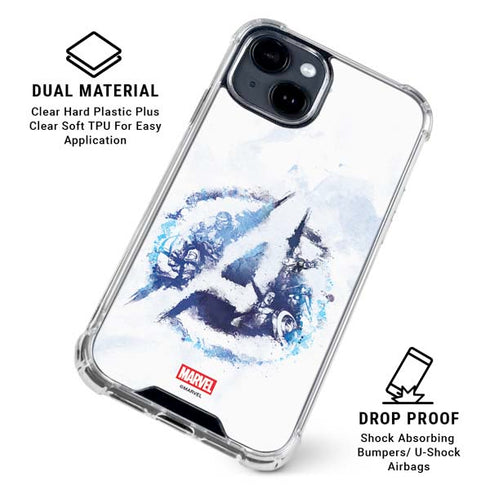 Marvel Avengers Blue Logo iPhone 14 Clear Case